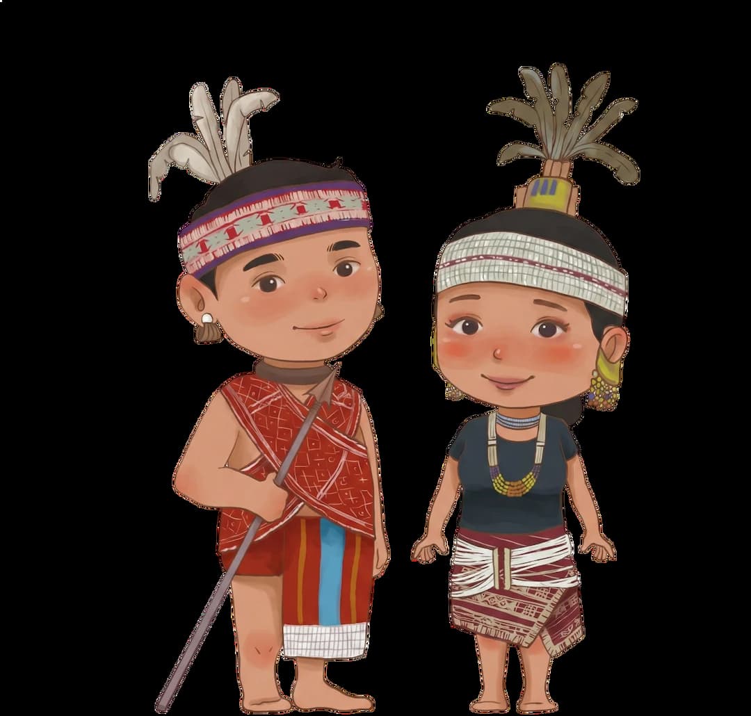 Garo children in traditional dress